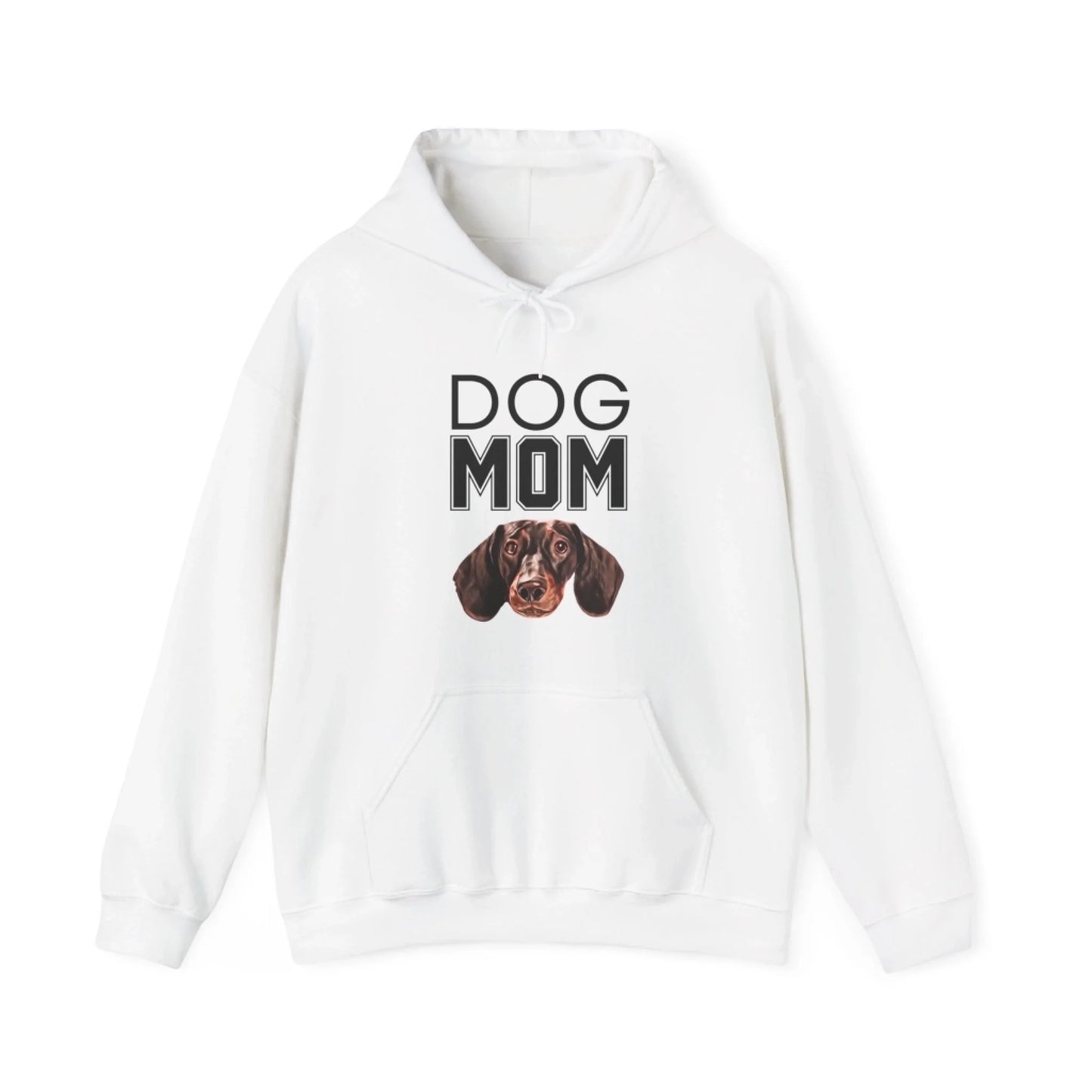 Custom Dog Hoodie, Dog Mom, white color display