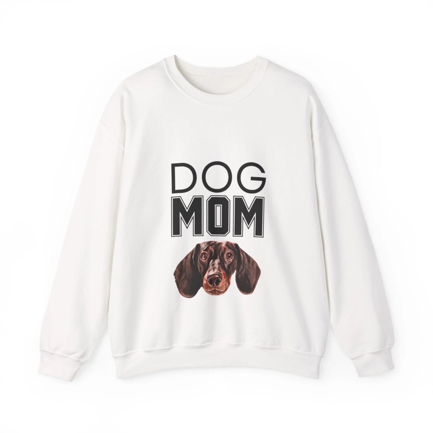 Custom Dog Sweatshirt, Dog Mom, white color display