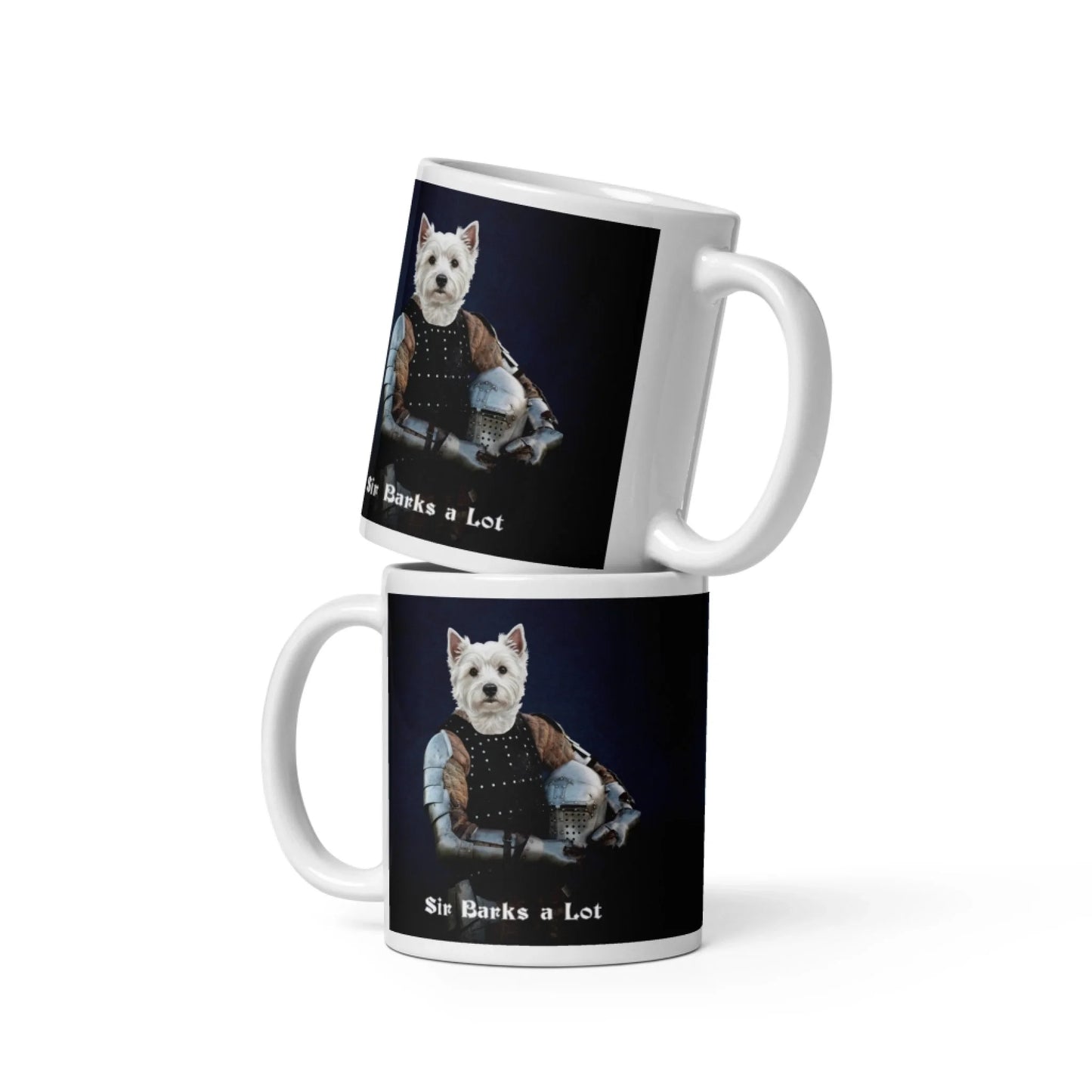 Custom Dog Mug, Sir Barks a Lot, 11oz version