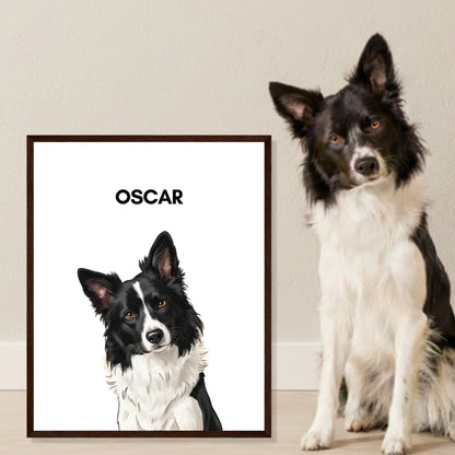 Image showing dog and his Poster framed next to him