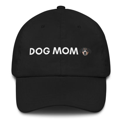 Custom Cap, Dog Mom, close-up product black