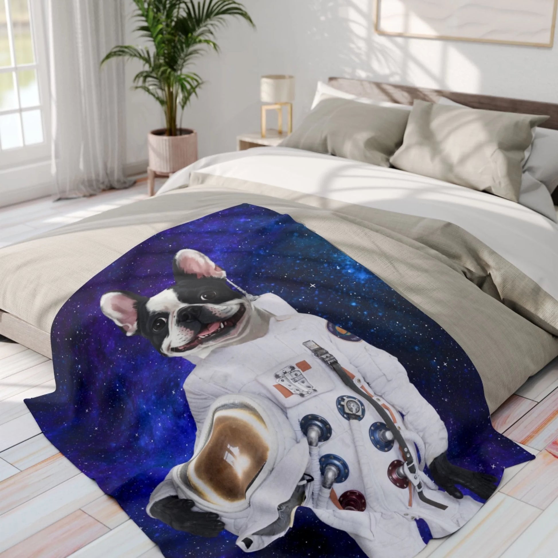 Custom Dog Blanket, Pawstronaut, lifestyle view 2