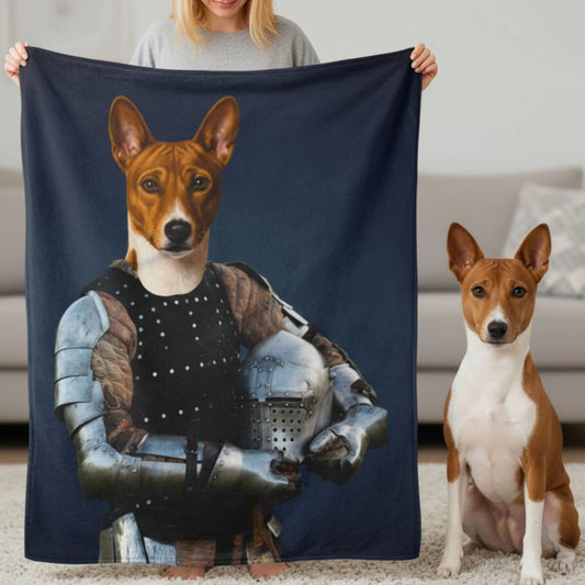 Custom Dog Blanket, Sir Barks a Lot, cozy lifestyle view