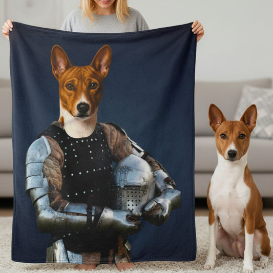 Custom Dog Blanket, Sir Barks a Lot, lifestyle view 1