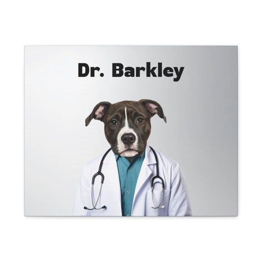 Custom Dog Canvas, Dr Barkley, digital download version