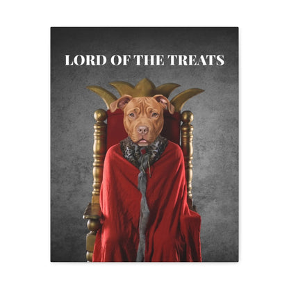 Digital download version of the Custom Dog Canvas, Lord of the Treats artwork