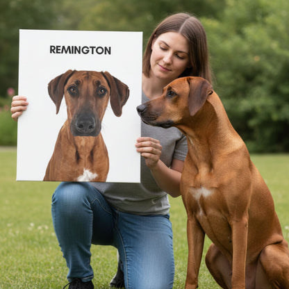 Custom Dog Canvas, Painted Dog Portrait 1 Pet, lifestyle room view