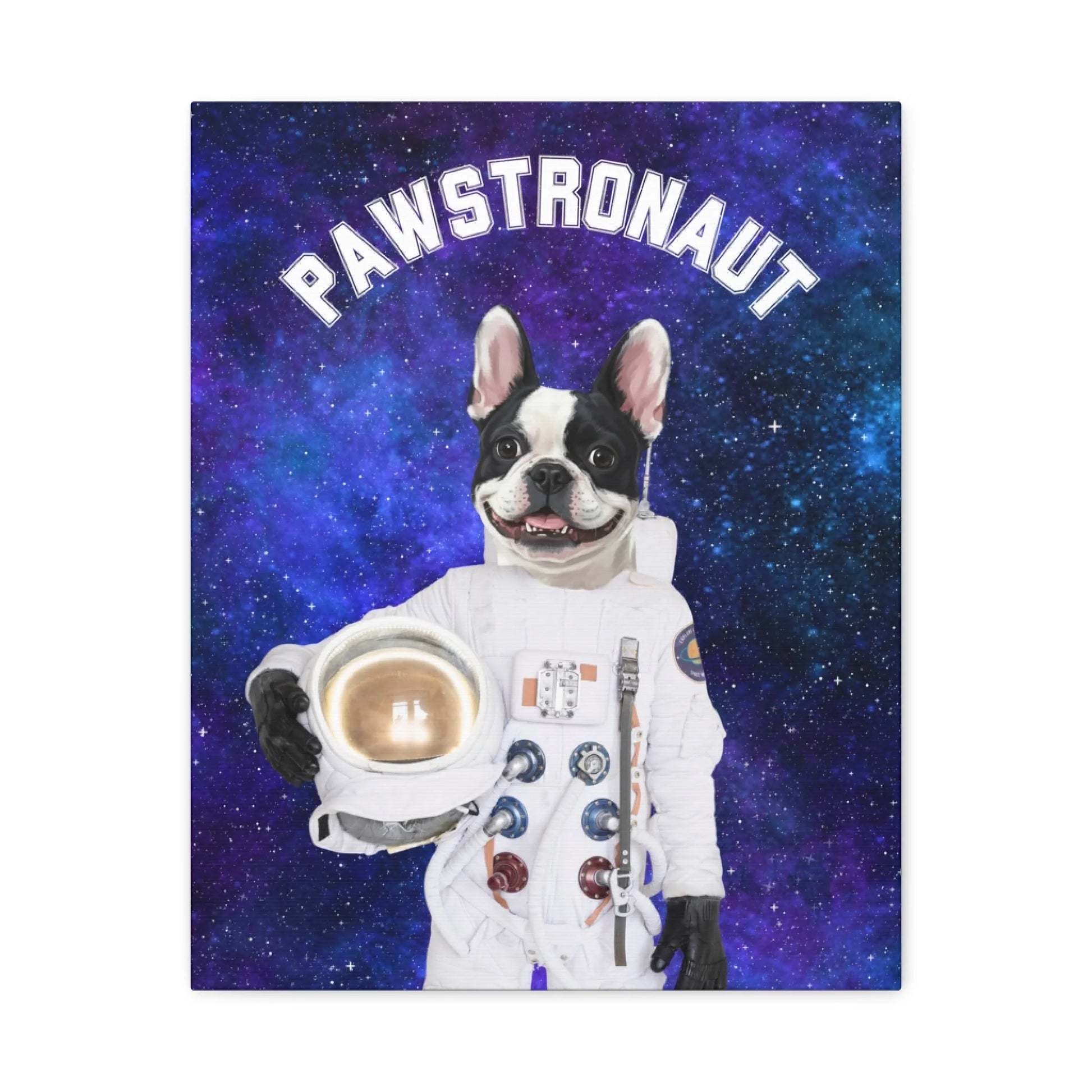 Digital download version of the Custom Dog Canvas, Pawstronaut artwork