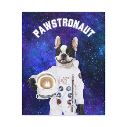Custom Dog Canvas, Pawstronaut design, no frame