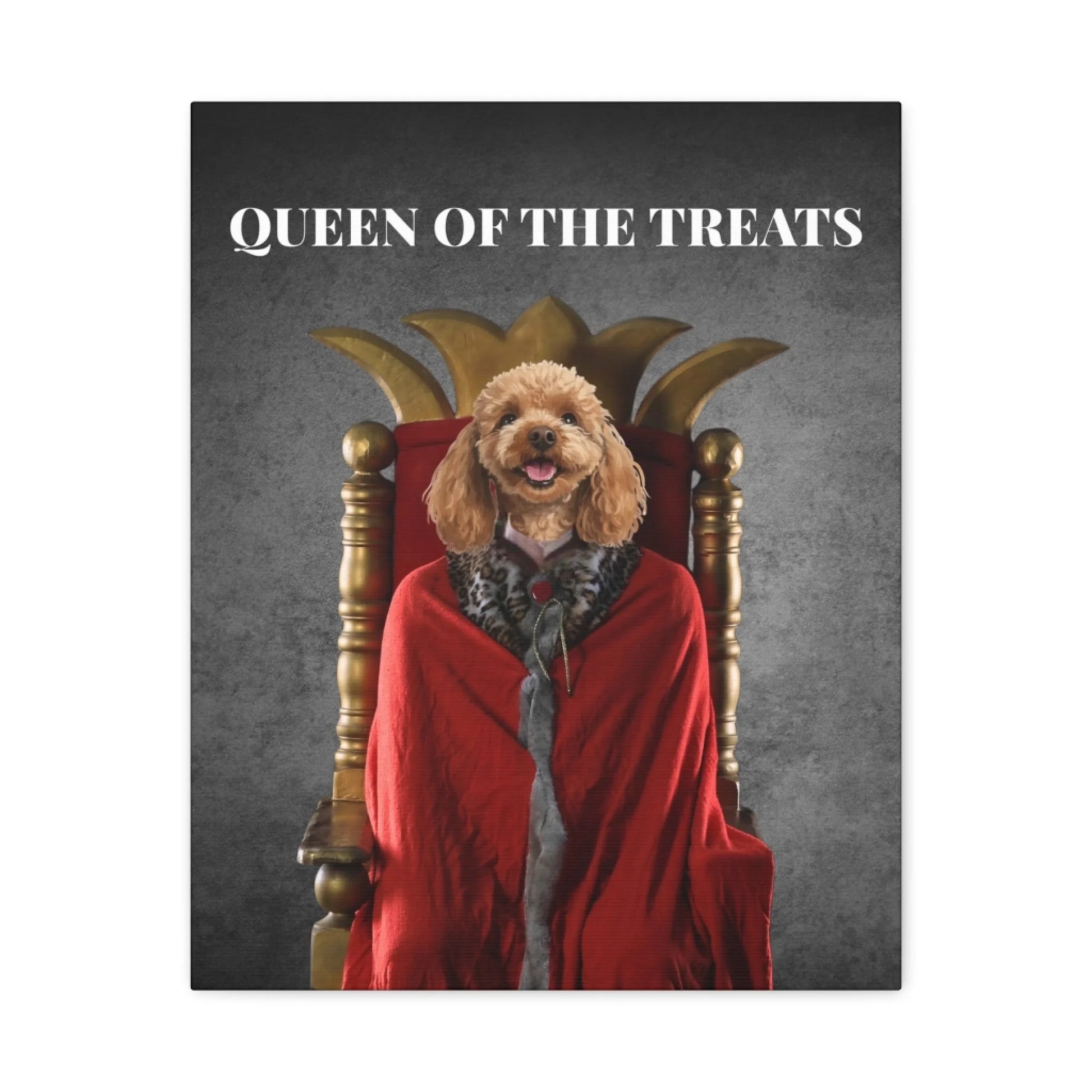Custom Dog Canvas, Queen of the Treats, digital download version