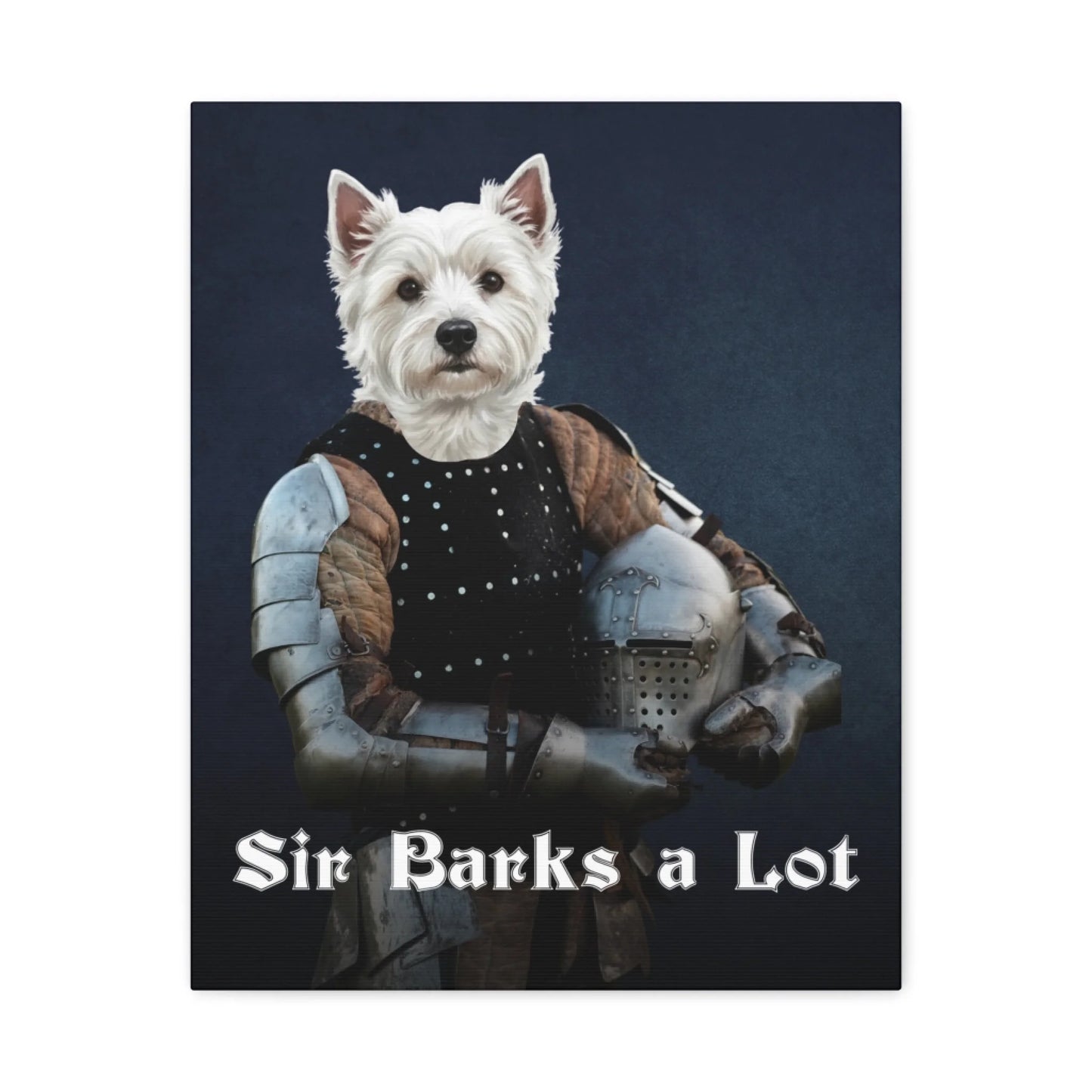 Custom Dog Canvas, Sir Barks a Lot design, no frame