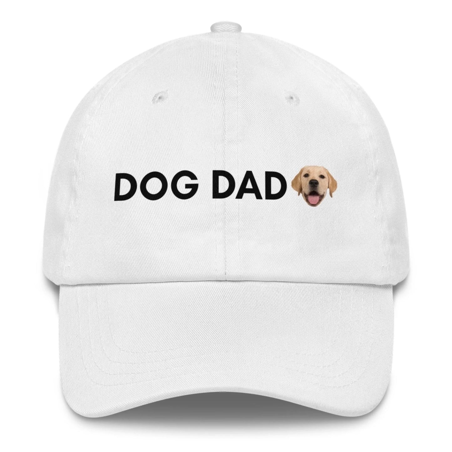 Custom Dog Hat, Dog Dad, white version