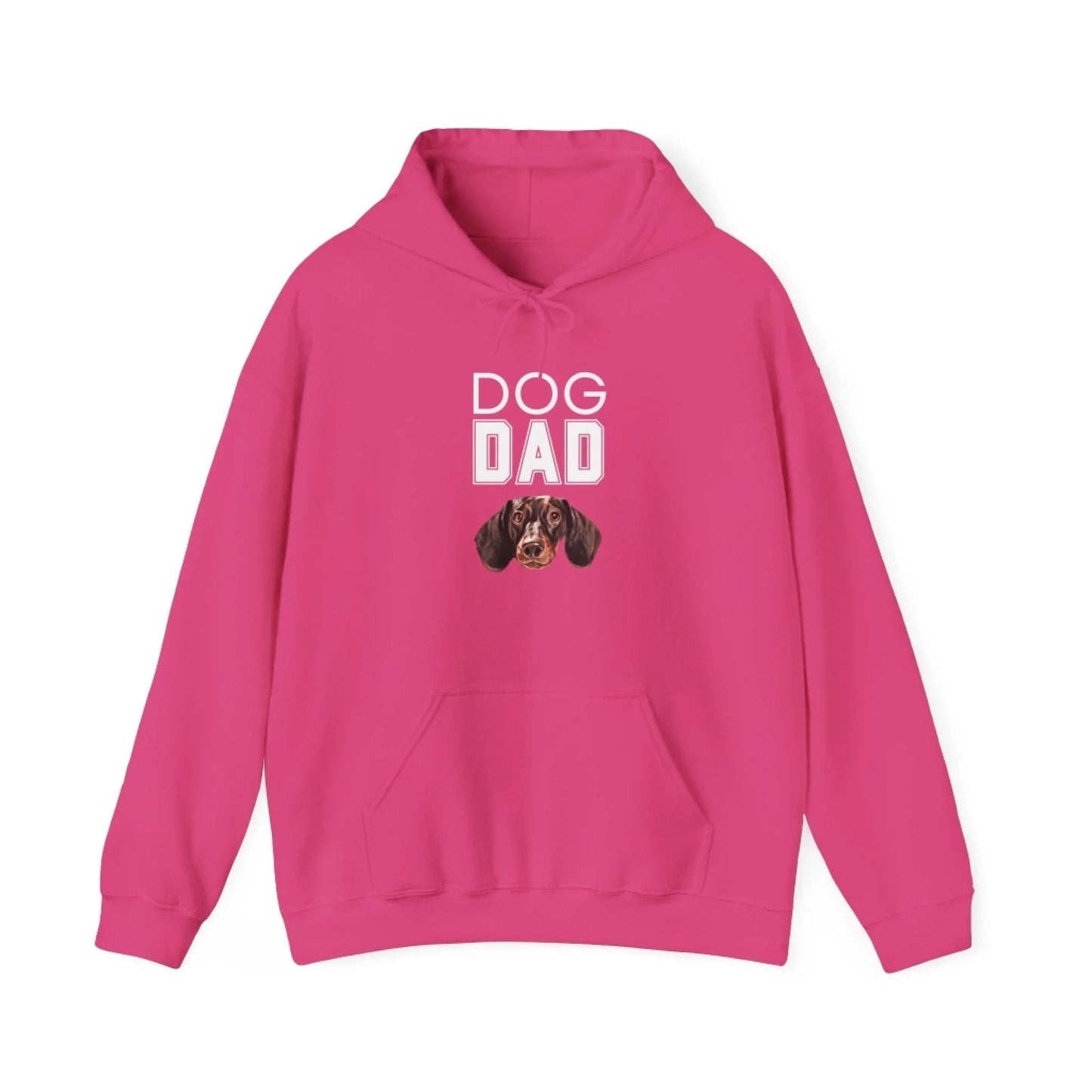 Custom Dog Hoodie, Dog Dad, heliconia version