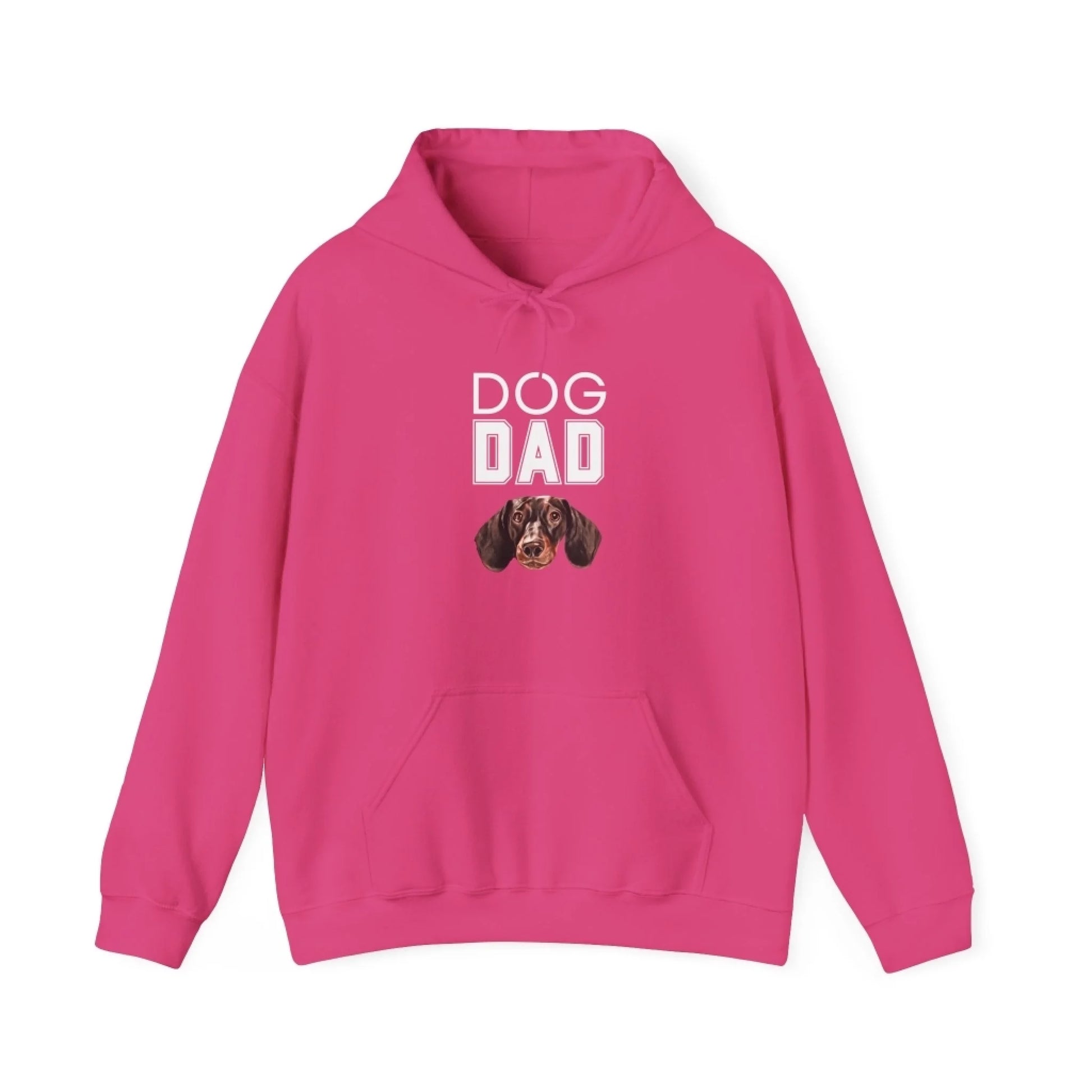 Custom Dog Hoodie, Dog Dad, heliconia version