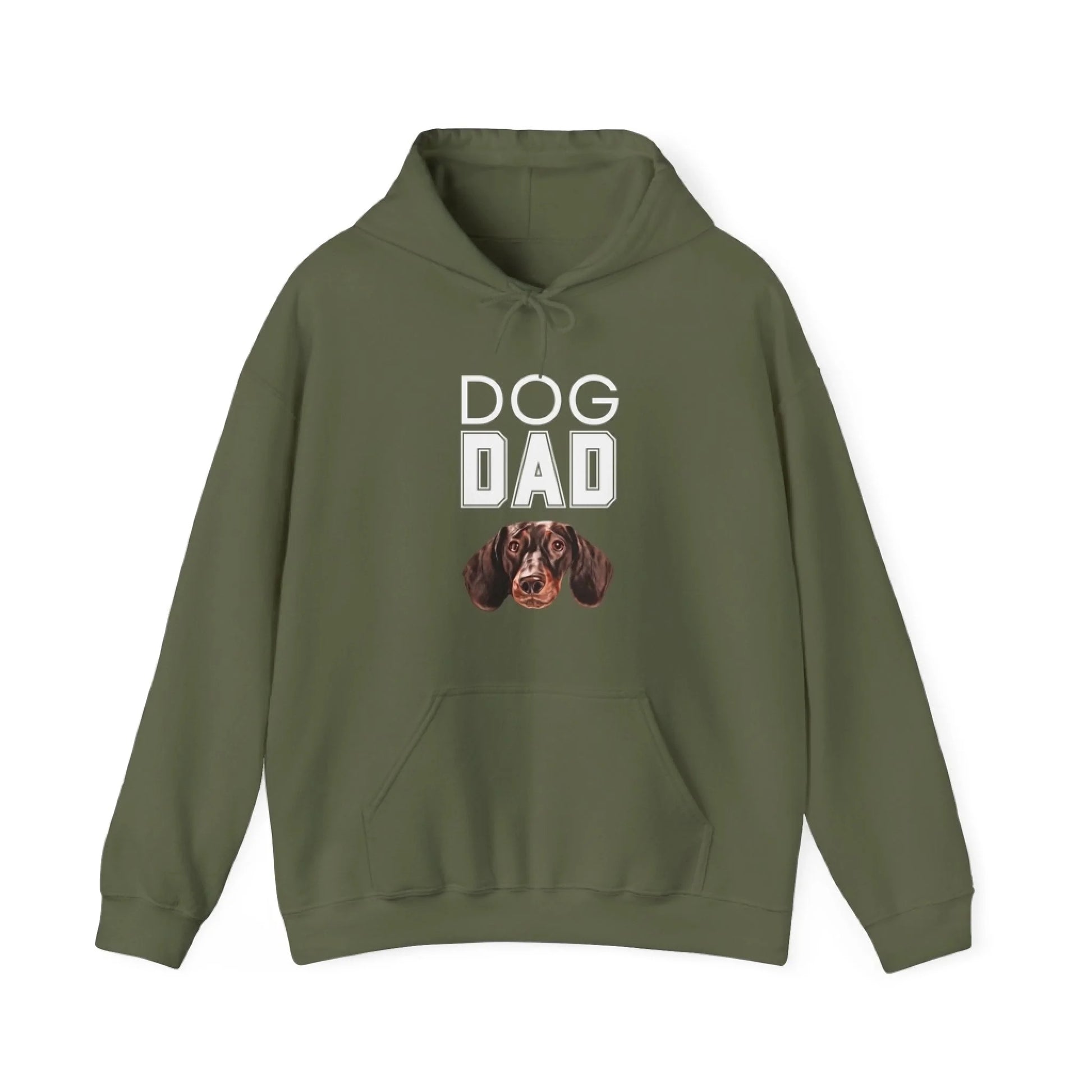Custom Dog Hoodie, Dog Dad, military green version