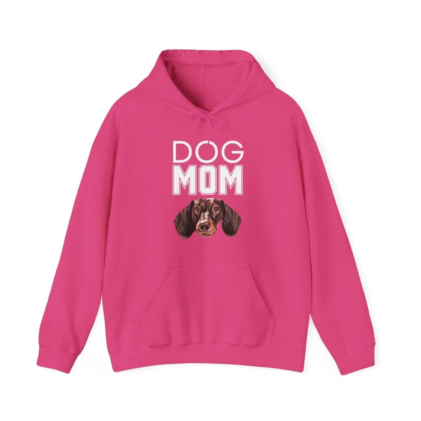 Custom Dog Hoodie, Dog Mom, heliconia version
