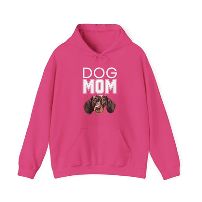 Custom Dog Hoodie, Dog Mom, heliconia version