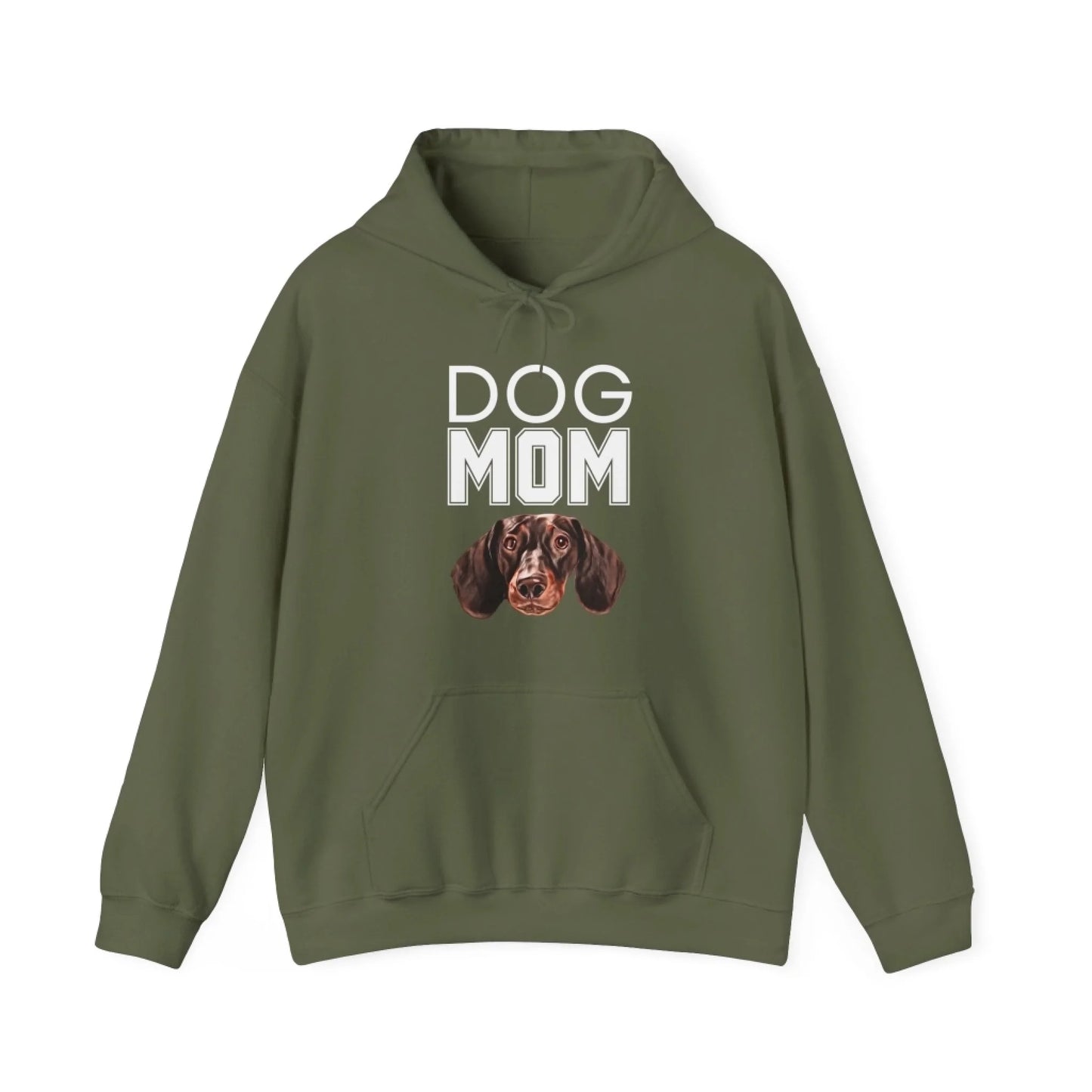 Custom Dog Hoodie, Dog Mom, military green version