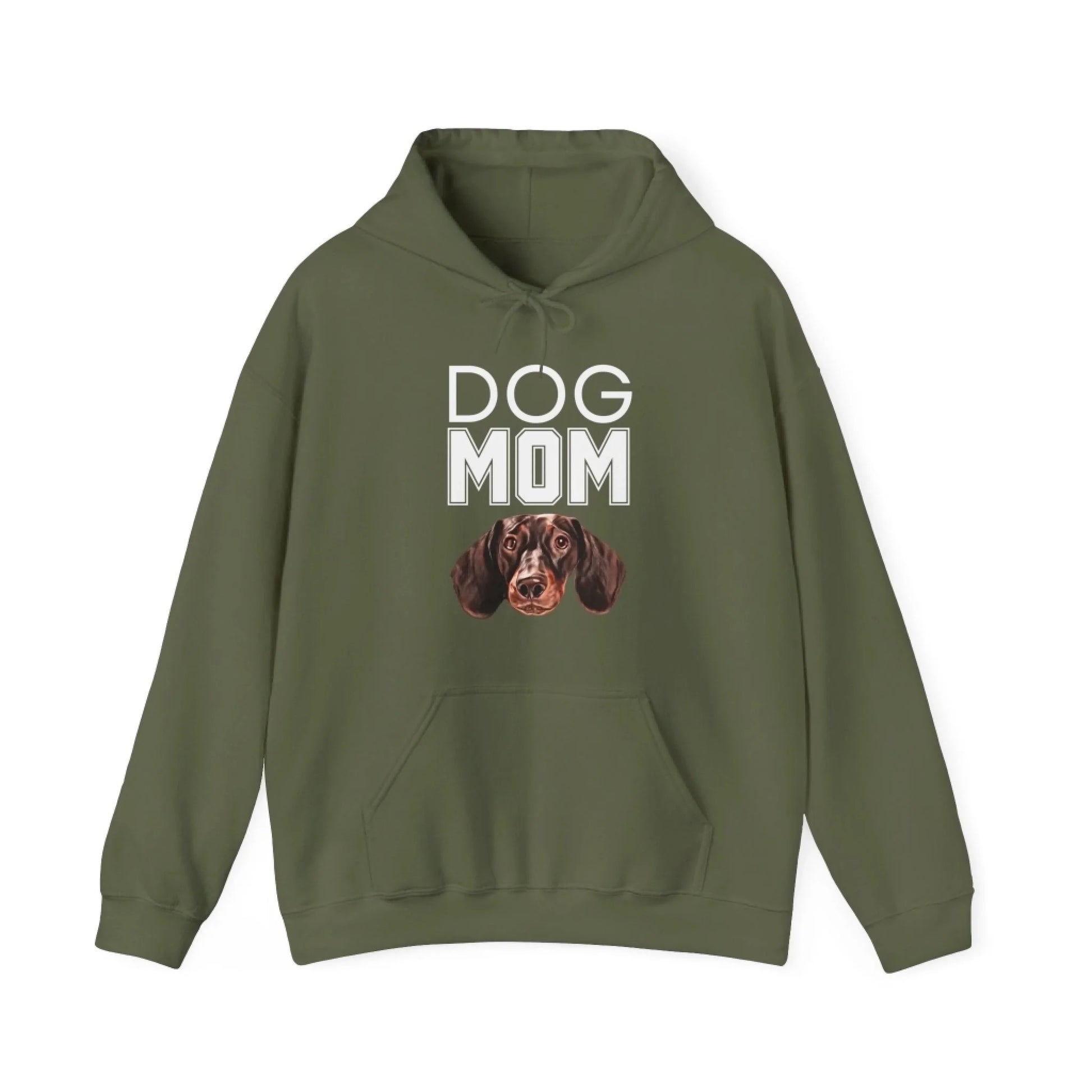 Custom Dog Hoodie, Dog Mom, military green version