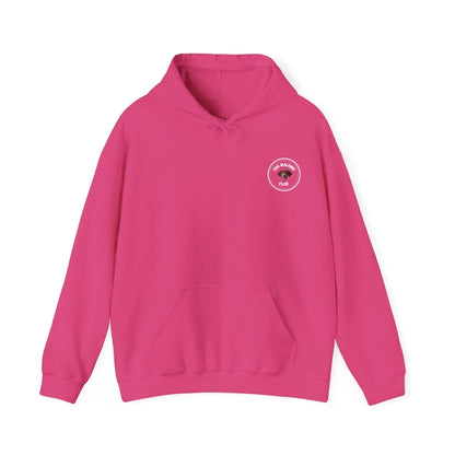 Custom Dog Hoodie, Dog Walking Club, heliconia version