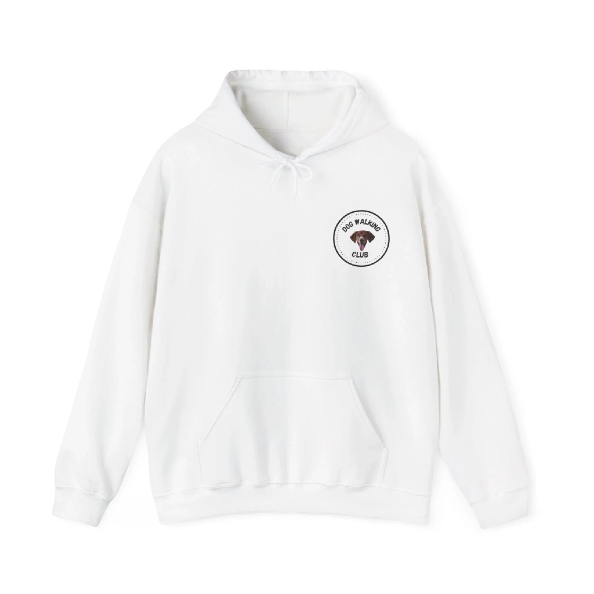 Custom Dog Hoodie, Dog Walking Club, white version