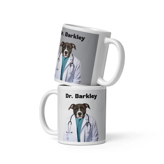 Custom Dog Mug, Dr Barkley, 11oz version