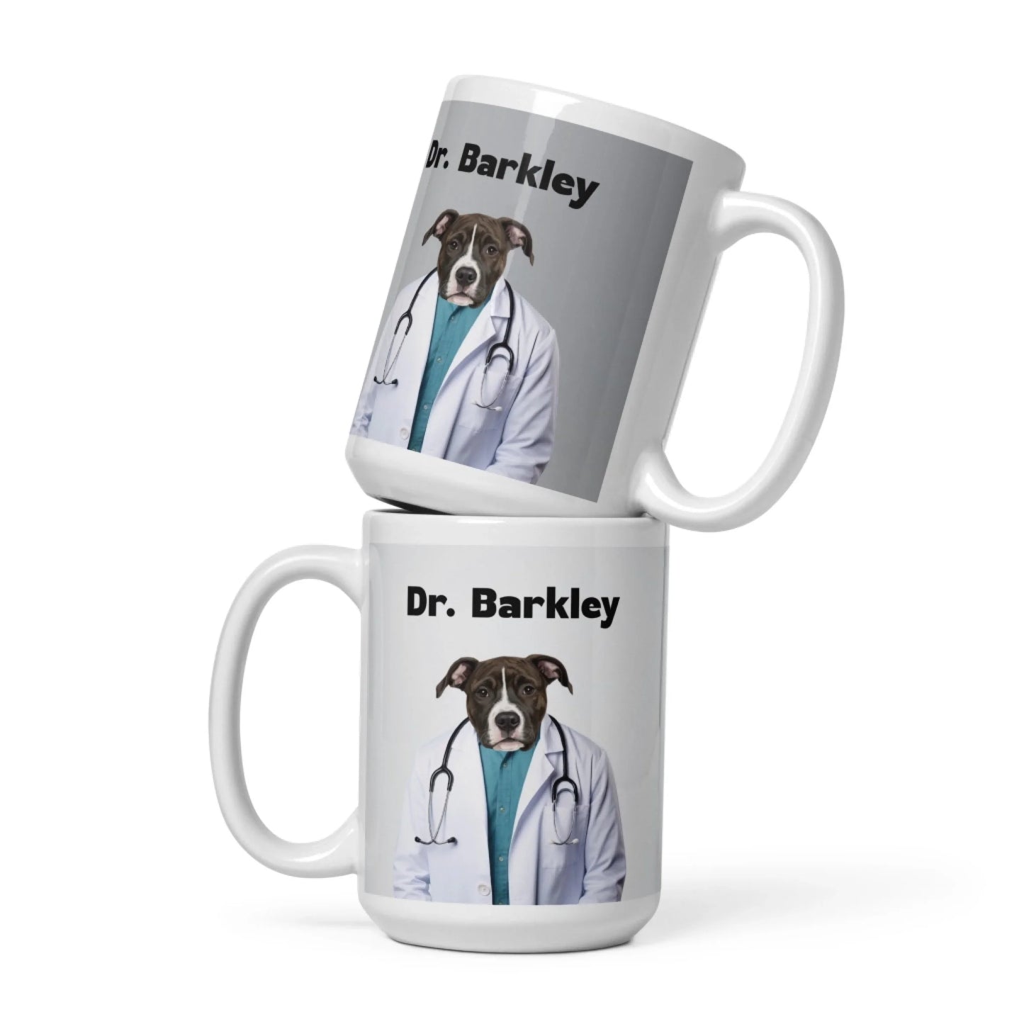 Custom Dog Mug, Dr Barkley, 15oz version
