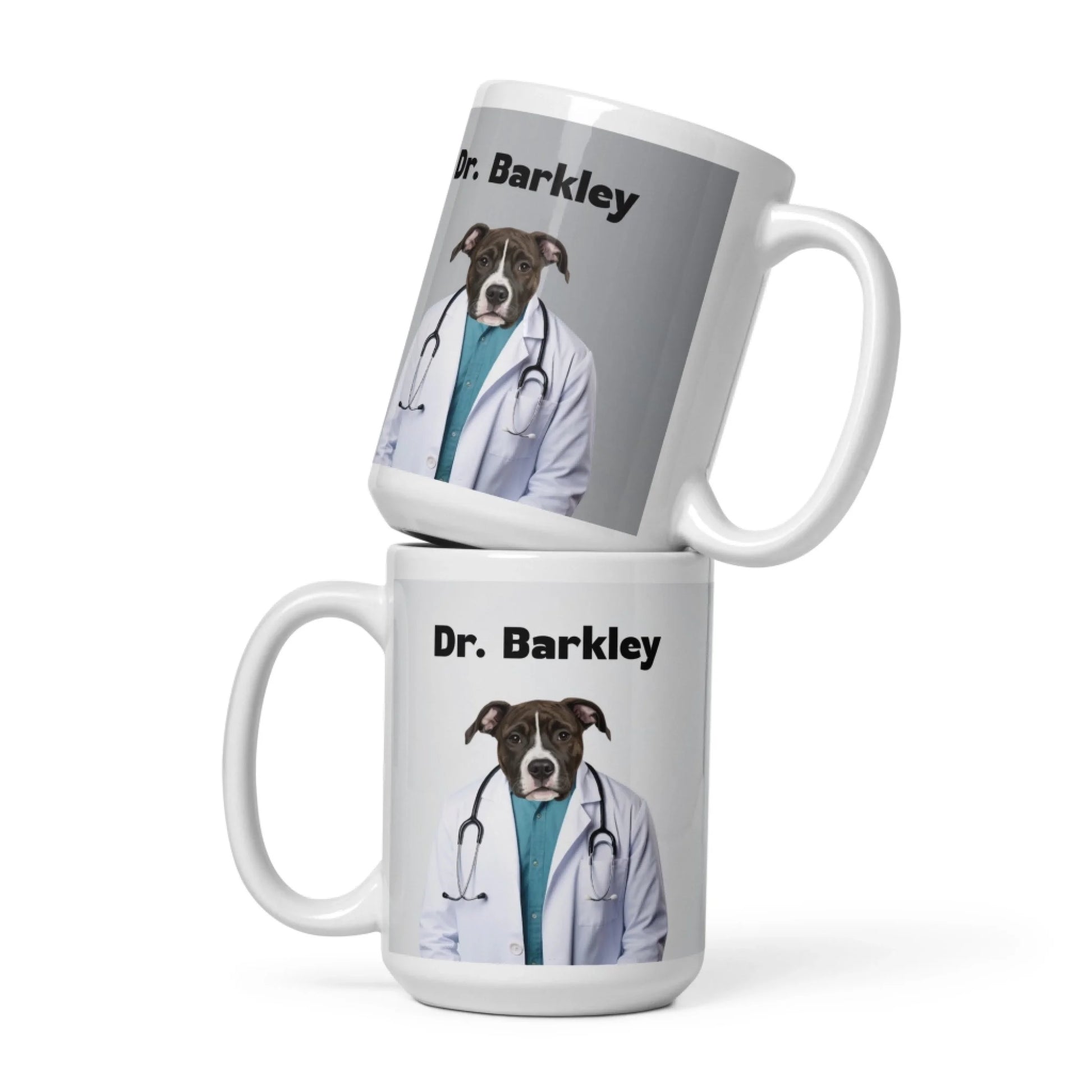 Custom Dog Mug, Dr Barkley, 15oz version