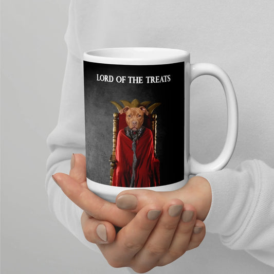 Custom Dog Mug, Lord of the Treats, 15oz lifestyle view