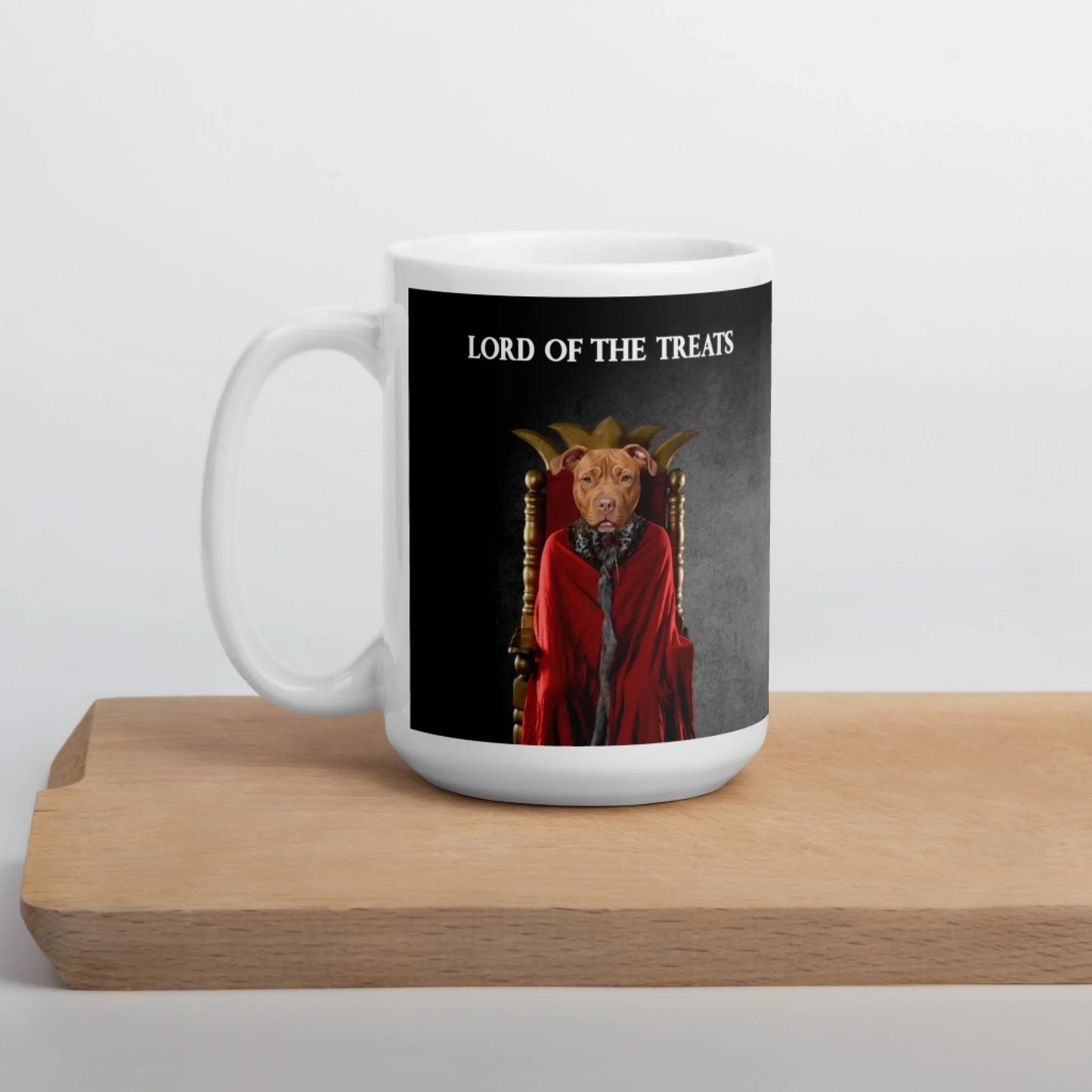 Custom Dog Mug, Lord of the Treats, 15oz version
