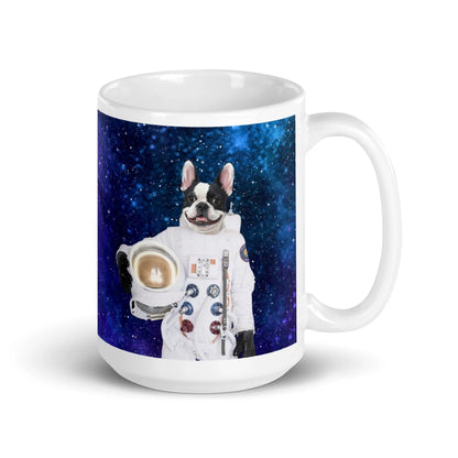 Custom Dog Mug, Pawstronaut design, 15oz product display