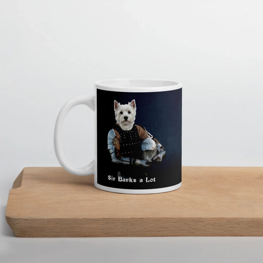 Custom Dog Mug, Sir Barks a Lot, 11oz lifestyle alternate view