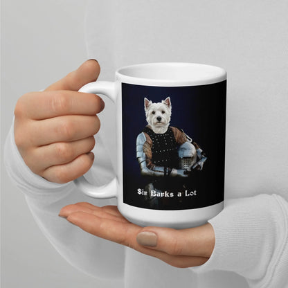 Custom Dog Mug, Sir Barks a Lot, 15oz lifestyle alternate view