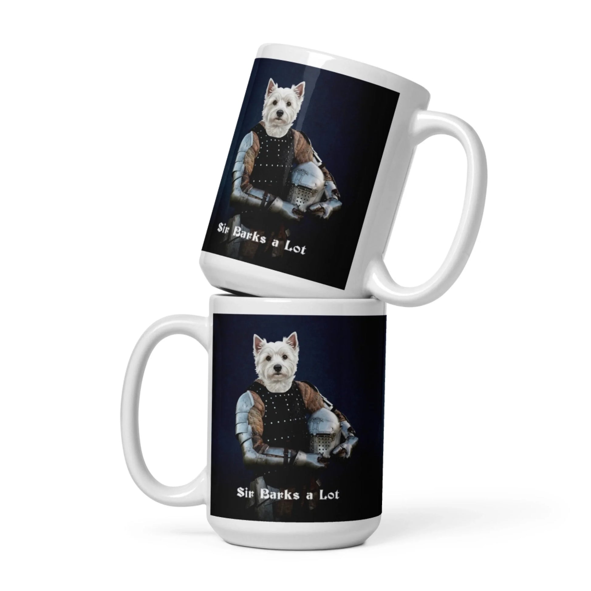 Custom Dog Mug, Sir Barks a Lot, 15oz version