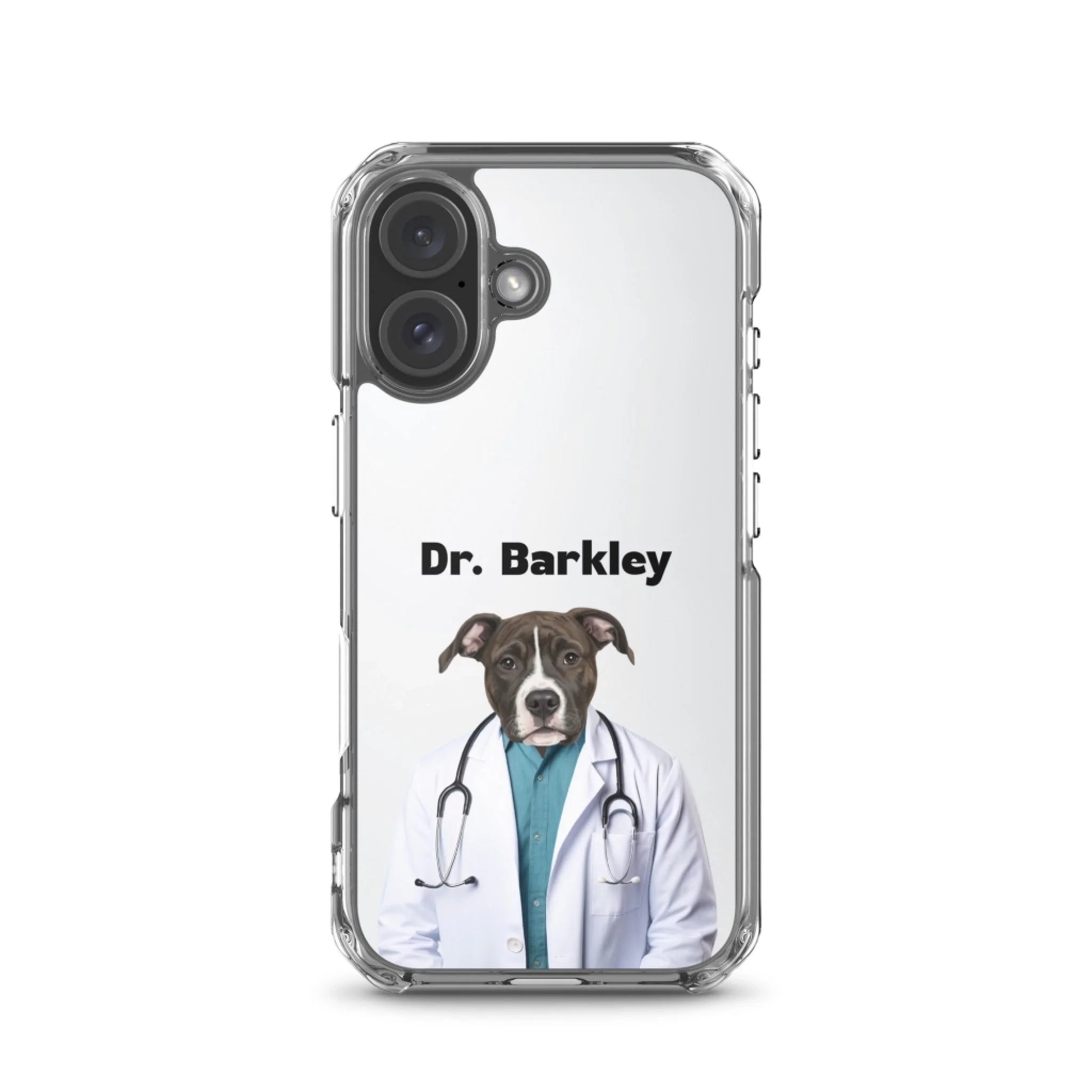 Custom Dog Phone Case, Dr Barkley, iPhone version