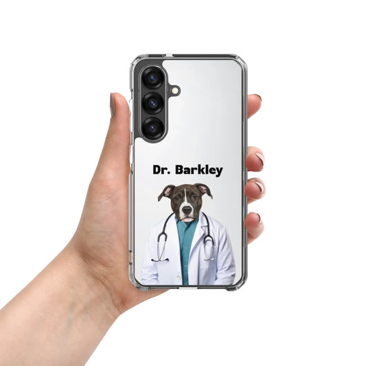 Custom Dog Phone Case, Dr Barkley, Samsung lifestyle view