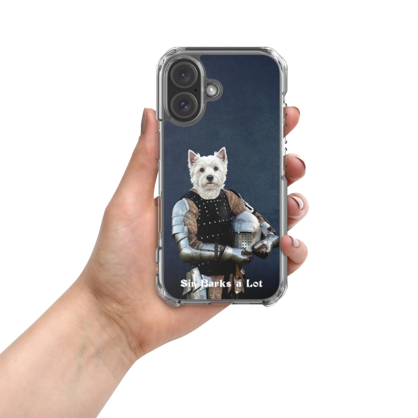 Custom Dog Phone Case, Sir Barks a Lot, iPhone lifestyle view