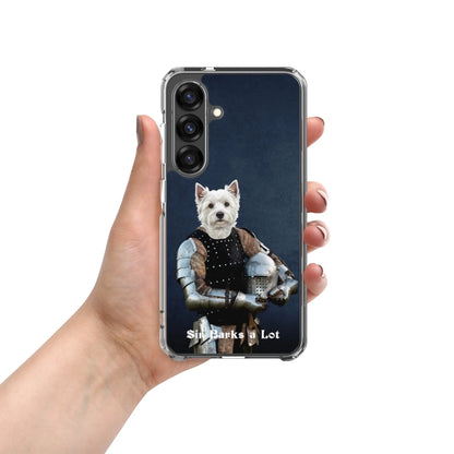 Custom Dog Phone Case, Sir Barks a Lot, Samsung lifestyle view