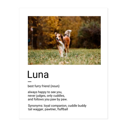 Digital download version of the Custom Dog Poster, Best Furry Friend Definition artwork