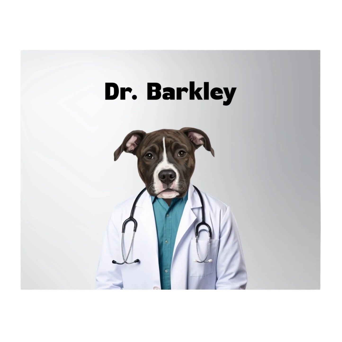 Custom Dog Poster, Dr Barkley, no frame
