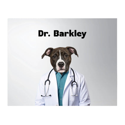 Custom Dog Poster, Dr Barkley, no frame