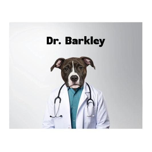 Custom Dog Poster, Dr Barkley, digital download version
