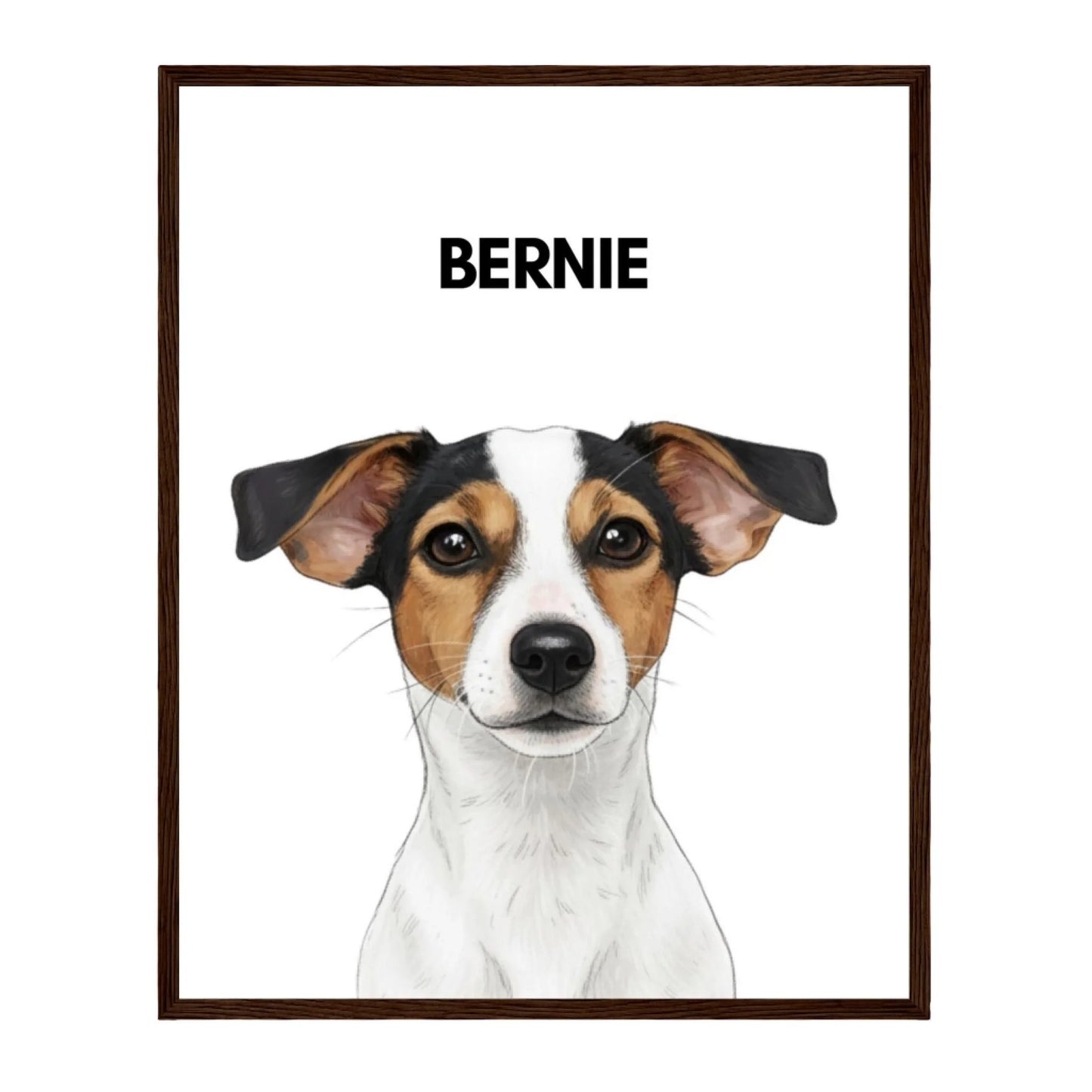 custom-dog-poster-painted-dog-portrait-1-pet-image-dark-brown-frame-2