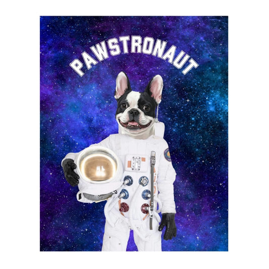 Custom Dog Poster, Pawstronaut, digital download version