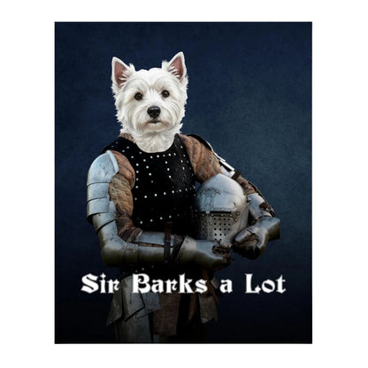 Custom Dog Poster, Sir Barks a Lot, no frame