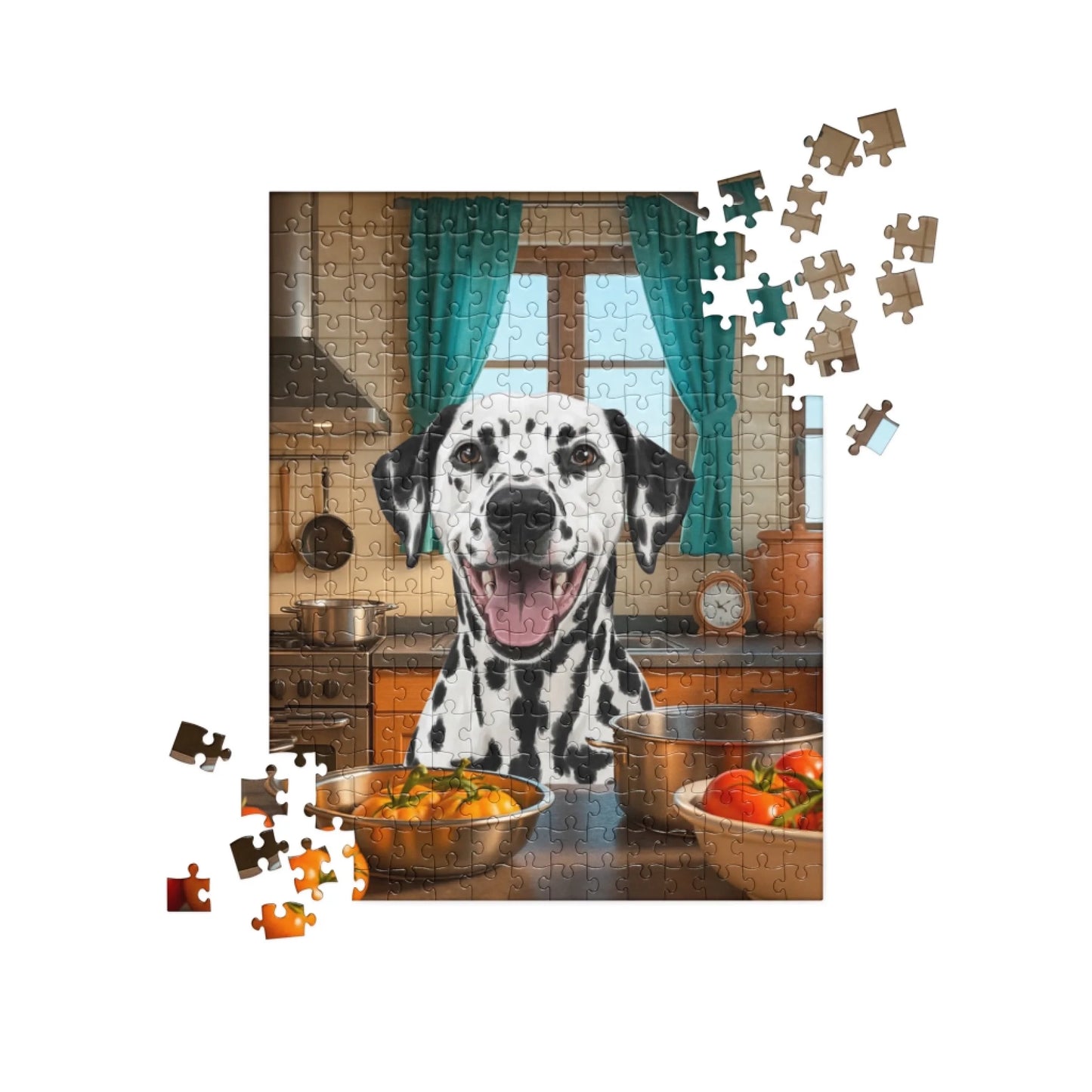 Custom Dog Puzzle, Cooking Dog, lifestyle view 1