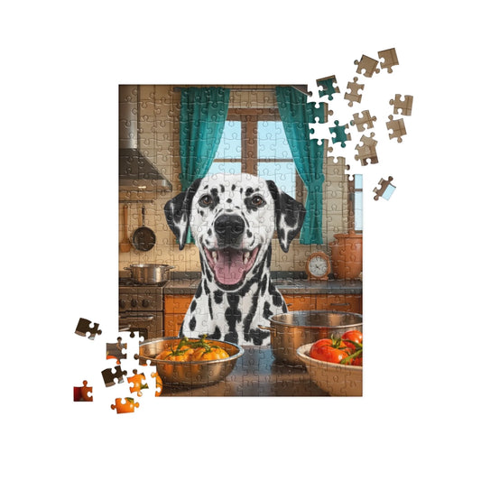 Custom Dog Puzzle, Cooking Dog, lifestyle view 1