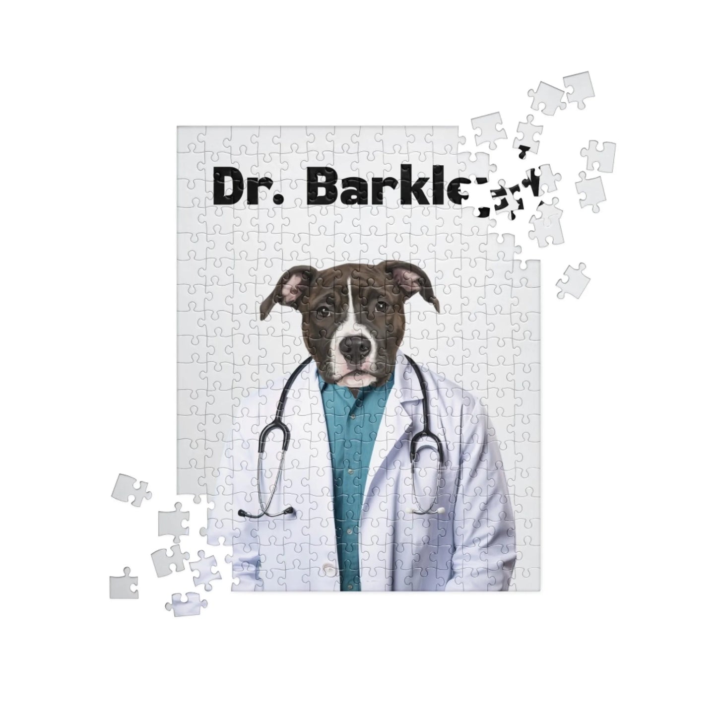 Custom Dog Puzzle, Dr Barkley, lifestyle view 1