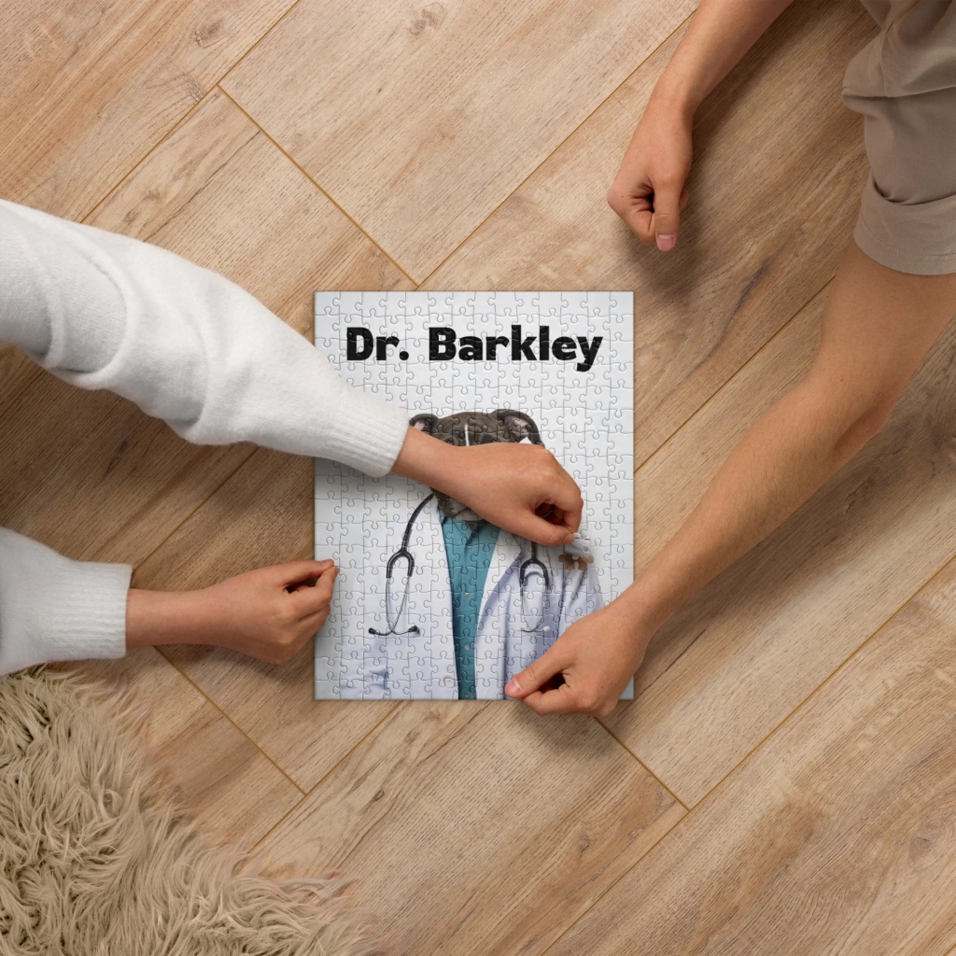 Custom Dog Puzzle, Dr Barkley, lifestyle view 2