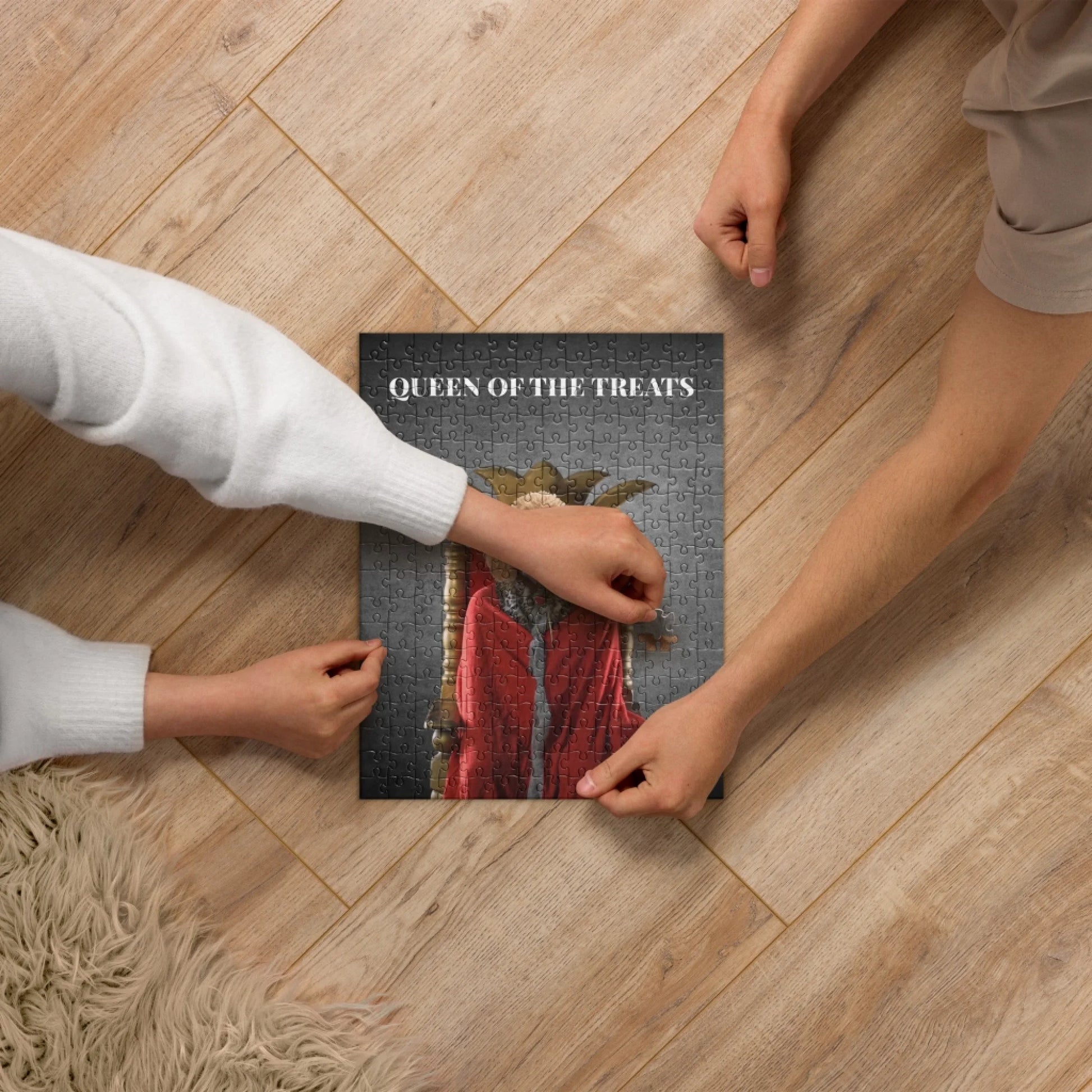 Custom Dog Puzzle, Queen of the Treats, lifestyle view 2